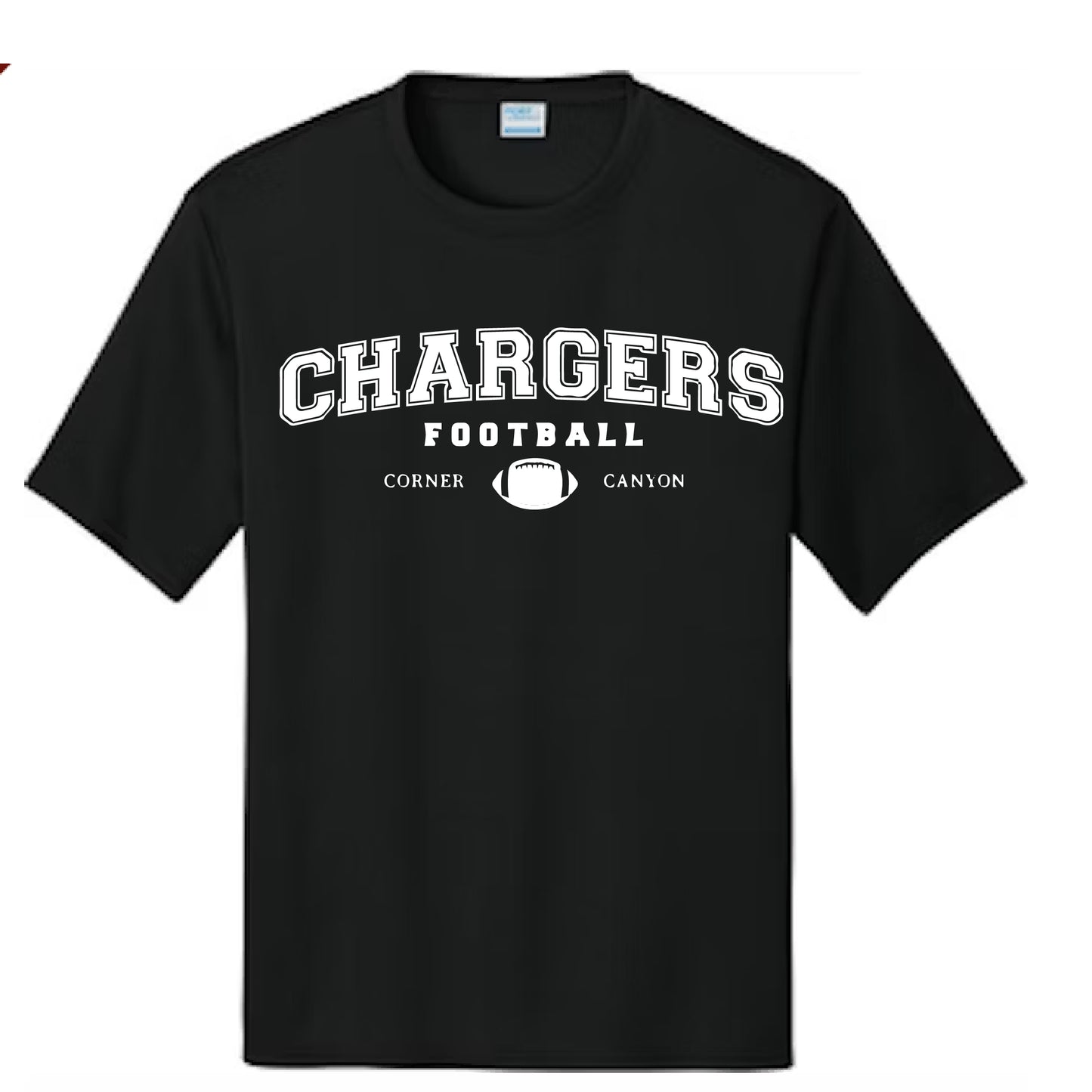 Unisex Black Chargers Football Tee