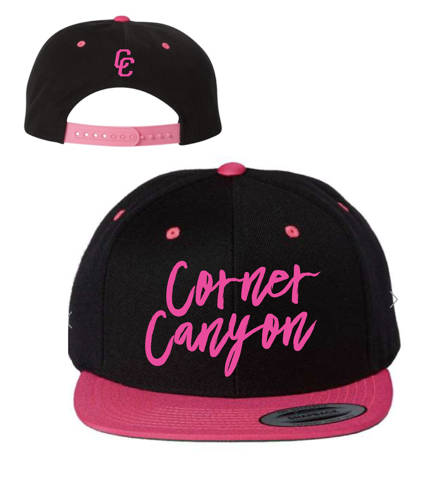 Hot Pink Two Tone Corner Canyon Hat