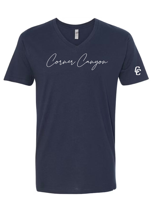 Women's Fit Navy V-Neck T-Shirt