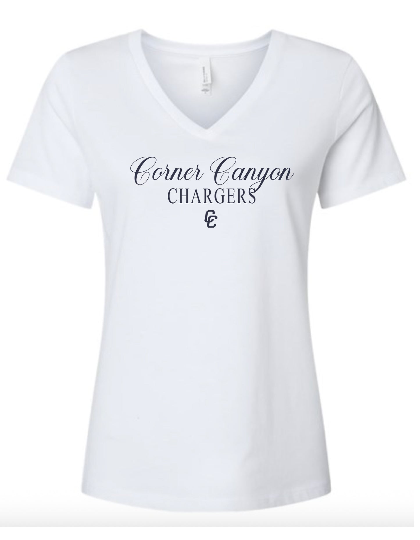 Women's Fit White V-Neck T-Shirt