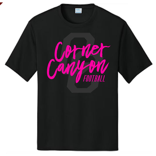 Unisex Fit Black T-Shirt With Hot Pink Overlay