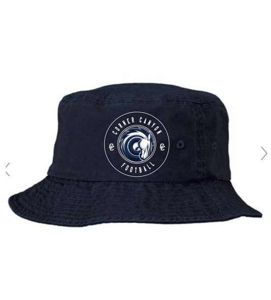Navy Charger Printed Horse Football Bucket Hat